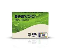 EVERCOLOR, papier reprographique, 100% recyclé, ivoire, 80g, A4, Ange Bleu, ramette de 500 feuilles