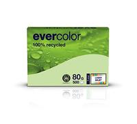 EVERCOLOR, papier reprographique, 100% recyclé, vert clair, 80g, A4, Ange Bleu, ramette de 500 feuilles