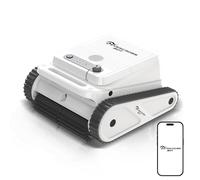 EVERCROSS BOT U8 Robot Piscine Fond et Parois, Robot Piscine sans Fil avec Nettoyage de la Ligne d'eau, 120 Min Autonomie, Navigation Intelligente, Stationnement Automatique, Piscines 200㎡ (Blanc-APP)