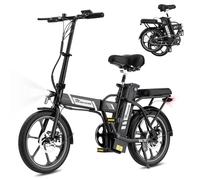 EVERCROSS EK5 Vélo Électrique, 250W E Bike pour Adultes, 36V Vélos Electriques Pliables Vélo de Montagne, Jusqu'à 25KM / h, Plage 35-60km, Pneus 16'' E-Bike de Ville avec Siège Réglable
