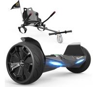 EVERCROSS EV9 Hoverboards 8,5'' et kit de Kart Tout-Terrain, Bluetooth | Overboard et Kart Tout-Terrain avec Pneus Pleins, Double Moteur, BMS Batterie 4 Ah, Lumières LED, pour Enfants, Ados, Adulte