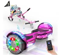 EVERCROSS Hoverboard Gyropode 6.5 pouces Rose Hoverkart Hip-rose auto équilibre self-balancing LED light Bluetooth Moteur 700W Enf