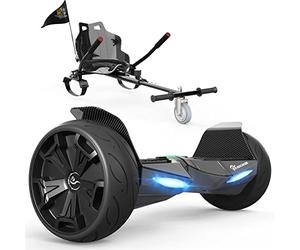 EVERCROSS Hoverboards et kit de Kart, Hover Board de 8,5 Pouces Bluetooth, 4 Ah Batterie, Contrôle APP, Scooter Auto-équilibrant Tout Terrain pour Enfants, Adolescents Adultes