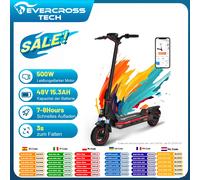 EVERCROSS TECH A1 500W Trottinette Électrique pour Adultes, trottinette électrique pliable de 10'', contrôle via application BLACK