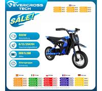 EVERCROSS TECH Moto Électrique Enfant EV12M - Moteur 300W, Vitesse Max 25 km/h, Autonomie 15 km, Pneus 12 Pouces BLUE-36V-5.2AH-300W