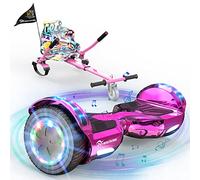 EVERCROSS XP9 Hoverboards avec Siège 6,5'', Overboard avec Hoverkart pour Enfant, avec Musique Bluetooth et Lumières LED, 4 Ah Batterie, Max 15 km/h