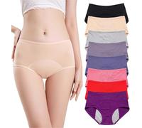 Everdries Leakproof Ladies Underwear,Washable & Reusable LeakProof Panties for Women Over 60,Incontinence Underwear for Women (8TG,8Pcs)
