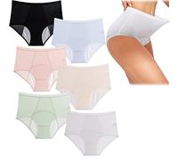 Everdries Sous-vêtements étanches Everdries - Culotte taille haute en soie glacée pour femme, 6 pièces., XXL