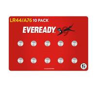 Eveready de Energizer Piles LR44 (Lot de 10) Piles Bouton A76, 1,5 V Alcalines - Idéales pour Jouets, Montres, Télécommandes, Systèmes de Sécurité, Appareils Domestiques et Médicaux
