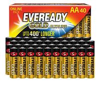 Eveready Gold Alkaline AA Batteries, 40 Pack