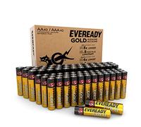 Eveready Gold de Energizer - Piles AAA et AA (Lot de 80) Pile Alcalines 1,5V - pour Les appareils du Quotidien - Emballage 0% Plastique - Conservation 10 Ans