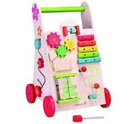 Everearth - 30949 - jouet de premier age - chariot de marche avec jeu en bois fsc G