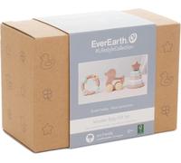 EverEarth Baby set cadeau en bois - Set cadeau de naissance pour garçons, filles et futurs parents - Jouet en bois cadeau bébé composé d'une tour à empiler et d'un canard à saisir - Cadeaux pour nouve