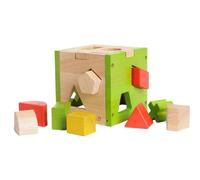 Cubes à Trier EverEarth en Bois Durable - Jouet d'éveil avec Formes colorées à encastrer - Jeu éducatif écologique pour Enfants - EE32582