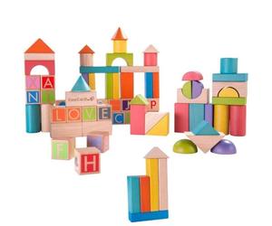 EverEarth Cubes & Blocs de construction Abécédaire (EN) 80 pièces - J