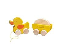 Everearth - EE30937 - Jouet de Premier Age - Canard à Tirer avec son OEuf en Bois FSC