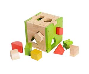 Everearth - EE32582 - Jouet de Premier Age - Cubes des Formes Géométriques