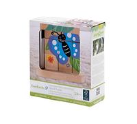 Everearth - EE32674 - Jouet de Premier Age - Puzzle à Empiler de la Chenille au Papillon en Bois FSC