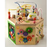 EverEarth, Grand centre de jeux de jardin 7 en 1, EE33285, Matériau : hêtre