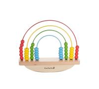 EverEarth Jeu d'équilibrage Arc-en-Ciel en Bois - Jouet éducatif Balance Abacus pour l'apprentissage - Cadre de comptage Montessori pour équilibrer - Jouet pour Enfants avec Boucle motrice - EE33897