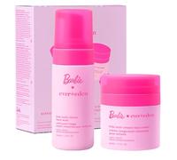 Evereden BARBIE Duo visage heureux pour enfants + accessoires exclusifs BARBIE | Ensemble nettoyant et crème multi-vitamines pour enfants avec autocollants + bracelets | Soin de la peau propre et