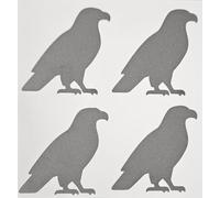 everest 1953 Lot de 4 patchs autocollants de réparation - En nylon - Pour tente, sac à dos, marquise, veste de pluie, veste d'extérieur (réfléchissant, aigle (4,8 x 4,5 cm)