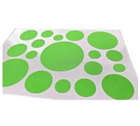 everest 1953 X-Repair Lot de 18 patchs autocollants de réparation en nylon pour tente, sac à dos, auvent, bateau gonflable, matelas gonflable, doudoune, différentes tailles (vert fluo)