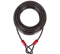 EVEREST FITNESS Cable Antivol Velo - Câble Universel à Boucles Longueur 10 m et Diamètre 10 mm - Cable de Securite Velo en Acier Gainé de Plastique Robuste pour Vélo Moto