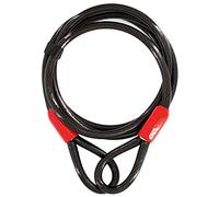 EVEREST FITNESS Cable Antivol Velo - Câble Universel à Boucles Longueur 2 m et Diamètre 10 mm - Cable de Securite Velo en Acier Gainé de Plastique Robuste pour Vélo Moto