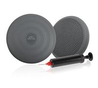 EVEREST FITNESS Coussin Gonflable - Diamètre 33 cm - avec Pompe à air - Coussin d'équilibre d'entraînement d'assise et de Dossier