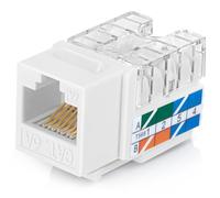 Everest Media Solutions EasyJack (B094WB91H3) Lot de 10 connecteurs Ethernet RJ45 coudés à 90° Blanc