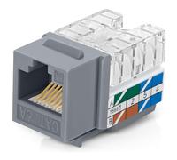 Everest Media Solutions EasyJack (B094WB91H3) Lot de 10 connecteurs Ethernet RJ45 coudés à 90° Gris