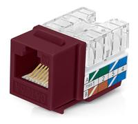 Everest Media Solutions EasyJack (B094WB91H3) Lot de 10 connecteurs Ethernet RJ45 coudés à 90° Rouge