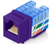 Everest Media Solutions EasyJack (B094WB91H3) Lot de 10 connecteurs Ethernet RJ45 coudés à 90° Violet