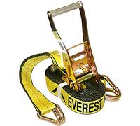 Everest Premium à cliquet - 1 PK - 2 d'une capacité de travail - 8,2 m - 1 511,8 kilogram - 4 535,9 kilogram résistance à la rupture - Double J Crochet - Cargo Sangles Idéale pour transporter appareils, équipements de pelouse et motos