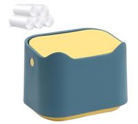 Everesta Mini poubelle de bureau de 2,5 L avec couvercle à presser - Poubelle de bureau avec 150 sacs de thé pour comptoir de cuisine, mouchoirs de maquillage et autres petits objets (bleu)