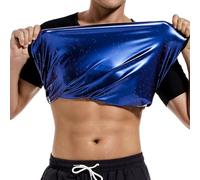 Everfion Chemise de sauna pour homme, Noir (intérieur bleu), X-Large