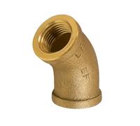 Everflow Brfl0012-nl 1/5,1 cm Laiton 45 Coude avec des fils Fuseau Tuyau National femelle, Laiton Tuyau Fixation, plomb, durable, Plus de résistance à la corrosion, économique et facile à installer