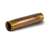 Everflow Supplies NPBR1270 Raccord de tuyau en laiton 17,8 cm de long avec diamètre nominal 1,3 cm et extrémités NPT