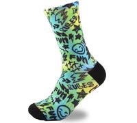 Everfly Chaussettes Homme Drôles Femme - Crossfit Sport Gym Padel Basketball Cyclisme Running Foot Velo Randonnée - Sportswear Technique Amortissement Couleurs - Cadeau Vêtements (FunRules, 41-45)