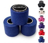 EVERFLY Tape Crossfit - 3 Rouleaux 5 cm x 4,5 m - Sparadrap Cohesive Adhesive - Hook Grip Pouces et Doigts - Bandage flexible de protection adhésif - Entraînement - Haltérophilie (3, Bleu)
