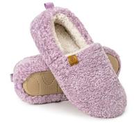 EverFoams - Pantoufles en mousse à mémoire de forme en fausse laine pour femme violet, 39.5 EU