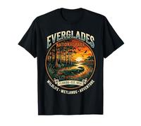 Everglades National Park Floride Vintage Alligator Design T-Shirt
