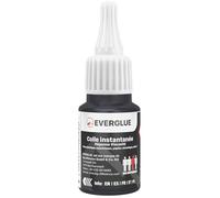 Colle instantanée Everglue extra forte et moyenne - 20 g - Pour un collage précis et des réparations rapides - Super colle extra forte, séchage rapide et liquide sans gouttes