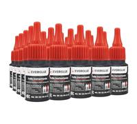Everglue Colle instantanée fine, moyenne ou épaisse - 25 x 20 g - Pour un collage précis et des réparations rapides - Extra forte - Séchage rapide et liquide - Sans gouttes - Extra forte (EV650041-25)