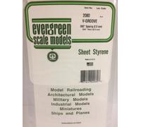 EVERGREEN 2080 - FEUILLE RAYÉE STYRÈNE BLANC 15 X 30 CM - 0,40 MM