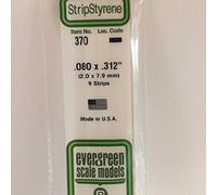 evergreen 370 Lot de 9 profilés carrés 600 x 2 x 7,9 mm