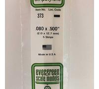 evergreen 373 Profilés carrés, 600 x 2,0 x 12,7 mm, 5 pièces.