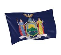 Evergreen Drapeau New York État de New York Double face 7,6 x 12,7 cm Drapeau NY Double face avec œillets 3 couches pour jardin, terrasse, décoration murale intérieure Fonctionne avec