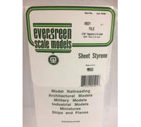 Evergreen EG4501 - Plaque en polystyrène blanc opaque rainurée 1,50 mm